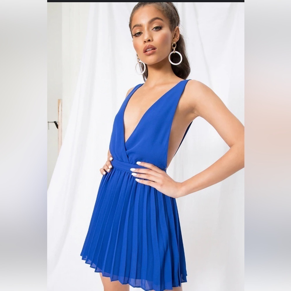 Superdown Sharona Pleated Mini Dress